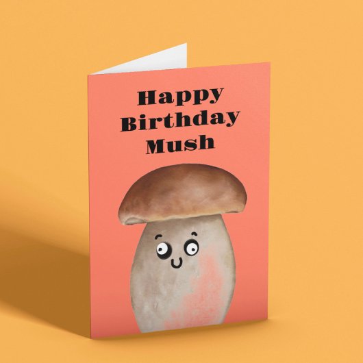 Funny Mushroom Birthday Card Karte