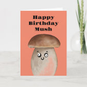 Funny Mushroom Birthday Card Karte (Vorderseite)