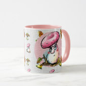 Funny Mushroom Cartoon Tasse (VorderseiteRechts)