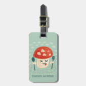 Funny Mushroom Charakter Crazy Gepäckanhänger (Vorderseite vertikal)