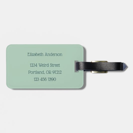 Funny Mushroom Charakter Crazy Gepäckanhänger (Rückseite horizontal)