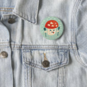 Funny Mushroom Food Character merkwürdige Oddity Button (Beispiel)