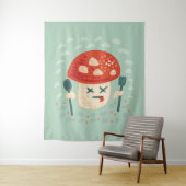 Funny Mushroom Food Character merkwürdige Oddity Wandteppich (Beispiel)