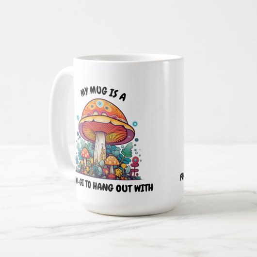 Funny Mushroom Fungi-Kaffee Kaffeetasse (Vorderseite Links)