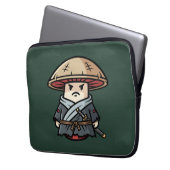 Funny Mushroom Ronin Wandering Samurai Illustratio Laptopschutzhülle (Vorderseite Links)