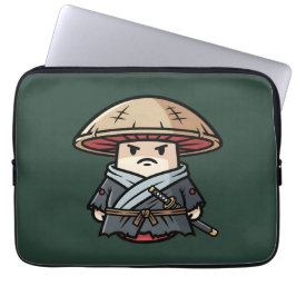 Funny Mushroom Ronin Wandering Samurai Illustratio Laptopschutzhülle