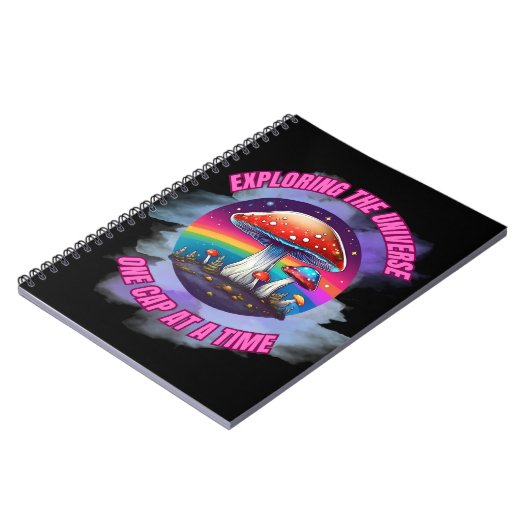 Funny mushroom slogan notebook notizblock (Linke Seite)