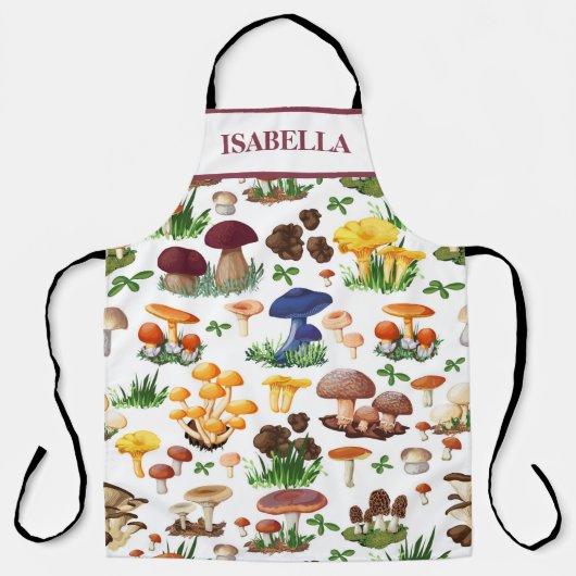 Funny Mushrooms Illustration Schürze (Vorderseite)
