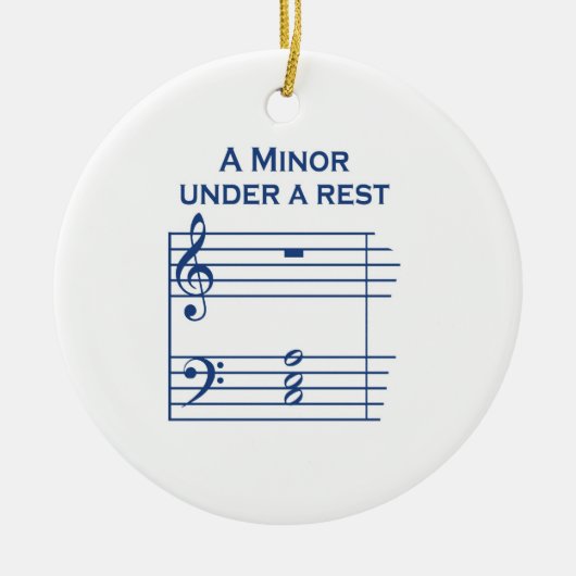 Funny Music A Minor Keramik Ornament (Vorne)
