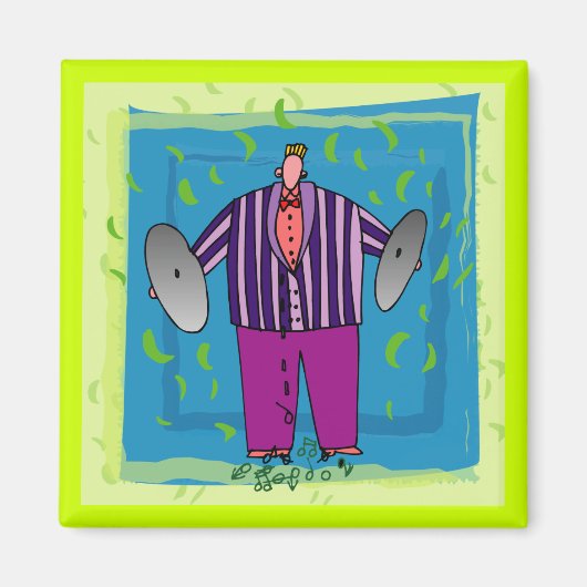 Funny Music Cartoon Magnet (Vorne)