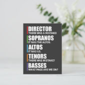 Funny Music Choir Singknaben Choir Joke Postkarte (Stehend Vorderseite)