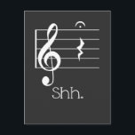 Funny Music Sha Quarter Erholung und Fermata Music Postkarte<br><div class="desc">Geschenk für Jazz,  Klassik,  Blues,  Reggae Musiker. Musikblatt-Parodie. Pun Jokes Music Lover. Design zeigt Musikbars und Treble Clef. Für Trompete,  Klavier,  Gitarre,  Geige,  Schlagzeug,  Flöte,  Cello-Spieler.</div>