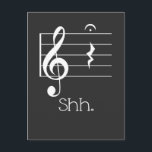 Funny Music Sha Quarter Erholung und Fermata Music Postkarte<br><div class="desc">Geschenk für Jazz,  Klassik,  Blues,  Reggae Musiker. Musikblatt-Parodie. Pun Jokes Music Lover. Design zeigt Musikbars und Treble Clef. Für Trompete,  Klavier,  Gitarre,  Geige,  Schlagzeug,  Flöte,  Cello-Spieler.</div>