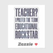 Funny Music Teacher - Educational Rockstar Aufkleber (Blatt)