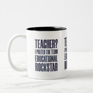 Funny Music Teacher - Educational Rockstar Zweifarbige Tasse