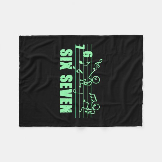 Funny Musical 67 Music Meme Slang Six Seven Music  Fleecedecke (Vorderseite (Horizontal))