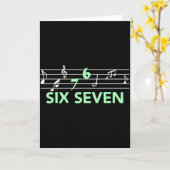 Funny Musical 67 Music Meme Slang Six Seven Music Karte (Gelbe Blume)