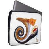 Funny Musical Art Goldfish Cat Personalisiert Laptopschutzhülle (Vorne Rechts)