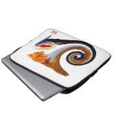 Funny Musical Art Goldfish Cat Personalisiert Laptopschutzhülle (Vorne Knopf)