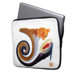 Funny Musical Art Goldfish Cat Personalisiert Laptopschutzhülle