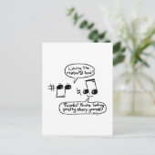 Funny Musical Compliments Cartoon: Version II Postkarte (Stehend Vorderseite)