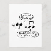 Funny Musical Compliments Cartoon: Version II Postkarte (Vorderseite)