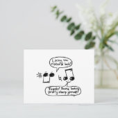 Funny Musical Compliments Cartoon: Version II Postkarte (Stehend Vorderseite)