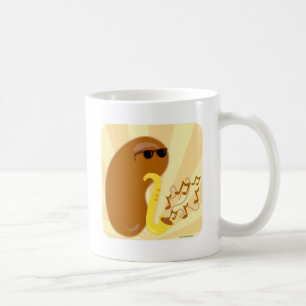 Funny Musical Fruit Bean Cartoon Charakter Kaffeetasse