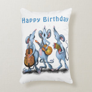 Funny Musical Mouse Band Geburtstagsgeschenk Pillo Dekokissen