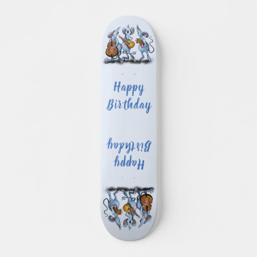 Funny Musical Mouse Geburtstagsgeschenk Skateboard (Vorne)