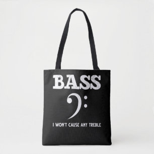Funny Musical Treble Bass Player Tasche