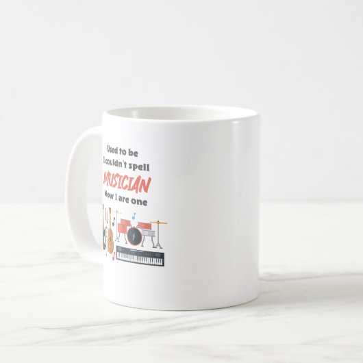 Funny Musician Coffee Tasse (Vorderseite Links)