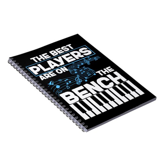 Funny Musician Keyboard Piano Player Notizblock (Rechte Seite)