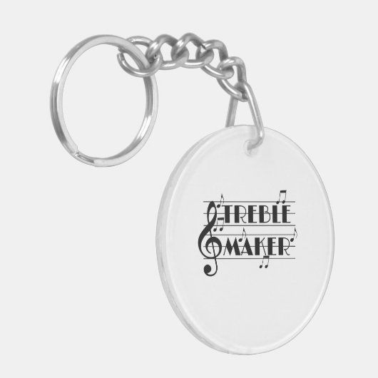 Funny Musician Treble Maker Music Clef Schlüsselanhänger (Vorderseite links)