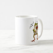 Funny Musician Violinist Cute Frog Playing Violin  Kaffeetasse (VorderseiteRechts)