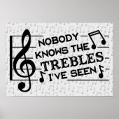 Funny Musicians Treble Joke Pub | Musiklehrer Poster (Vorne)