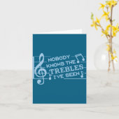 Funny Musicians Treble Joke Pun Music Teachers 2  Karte (Gelbe Blume)