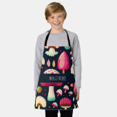Funny musroom Pink Blue Isometric Muster Schürze (Getragen)
