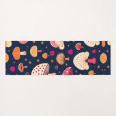 Funny musroom Pink Blue Watercolor Muster Yogamatte (Rückseite (Horizontal))