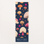 Funny musroom Pink Blue Watercolor Muster Yogamatte (Vorderseite)