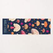 Funny musroom Pink Blue Watercolor Muster Yogamatte (Vorderseite (Horizontal))