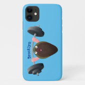 Funny mussel arbeitet an Cartoon Illustration Case-Mate iPhone Hülle (Rückseite)
