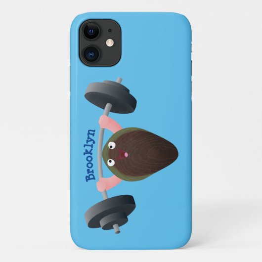 Funny mussel arbeitet an Cartoon Illustration Case-Mate iPhone Hülle (Rückseite)