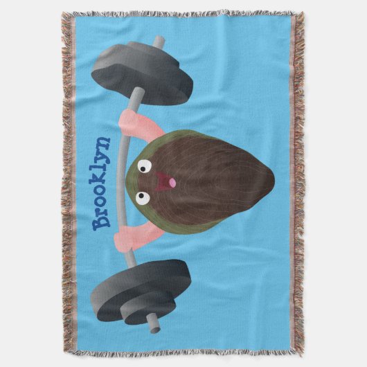 Funny mussel arbeitet an Cartoon Illustration Decke (Vorderseite Vertikal)