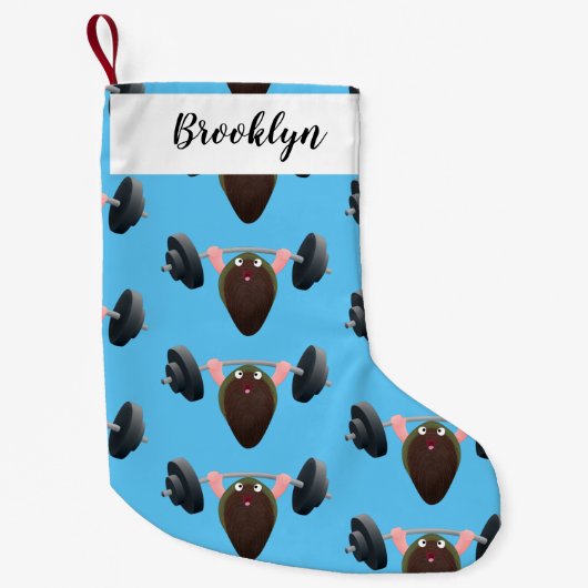 Funny mussel arbeitet an Cartoon Illustration Kleiner Weihnachtsstrumpf (Vorderseite)