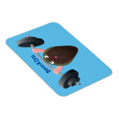 Funny mussel arbeitet an Cartoon Illustration Magnet (Rechte Seite)