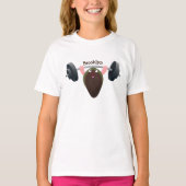 Funny mussel arbeitet an Cartoon Illustration T-Shirt (Vorderseite)