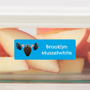 Funny Mussel, die Cartoon personalisiert Etiketten