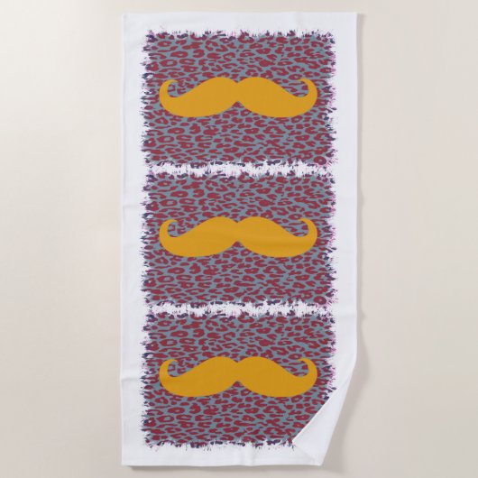 Funny Mustache #15 Strandtuch (Vorderseite)