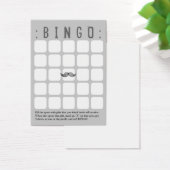 Funny Mustache 5x5 Graue Bingokarte (Schreibtisch)
